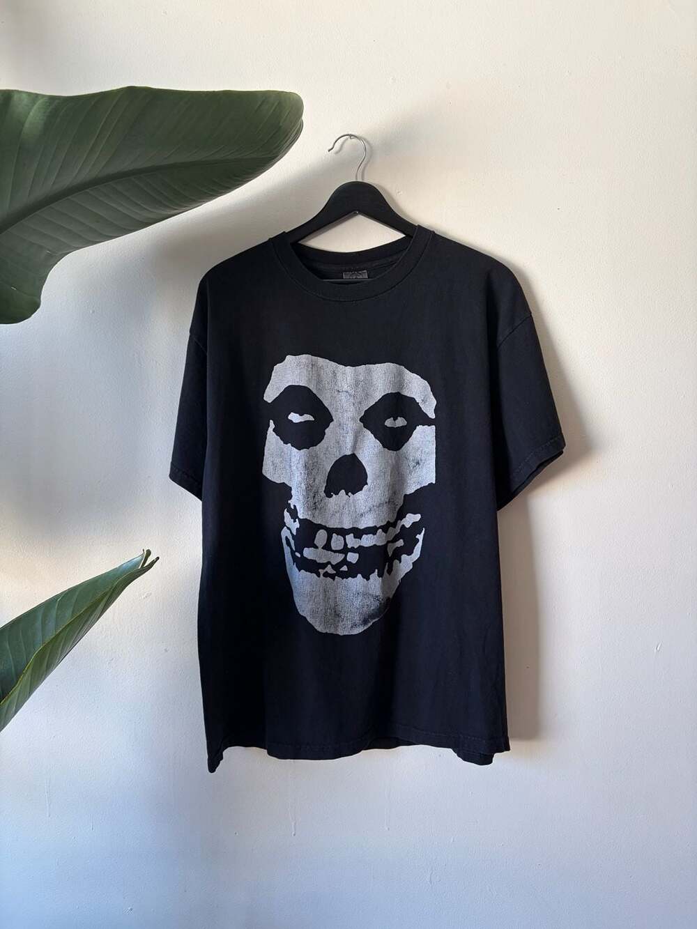 Vintage 90s Misfits Crimson Ghost Skull Graphic Black T-Shirt